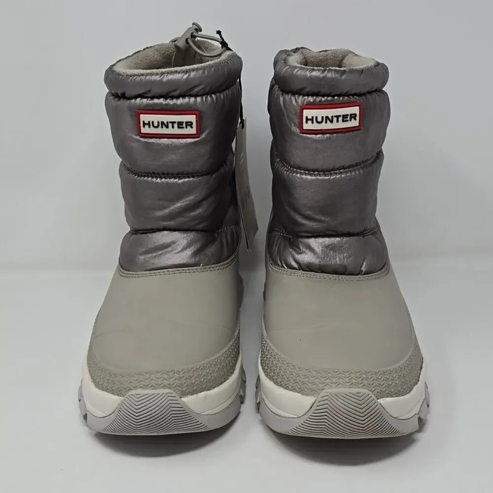 Hunter Women Metallic Snow Boots Short Size 10
